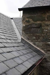 Roof close up as the slate roof is just replaced and sorted on site by our talent Stirlingshire team